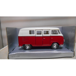 VOLKSWAGEN T1 BUS 1963 RED & WHITE 1:34/39 WELLY