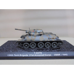 T-34/76 1942 130th TANK BRIG 21st ARM CORPS USSR-URSS-RUSIA WW 2 1:72 ALTAYA IXO