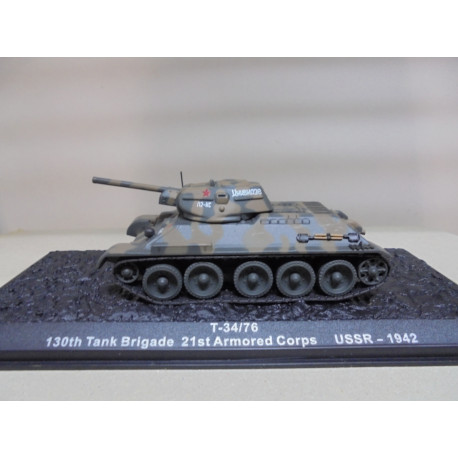 T-34/76 1942 130th TANK BRIG 21st ARM CORPS USSR-URSS-RUSIA WW2 1:72 ALTAYA IXO