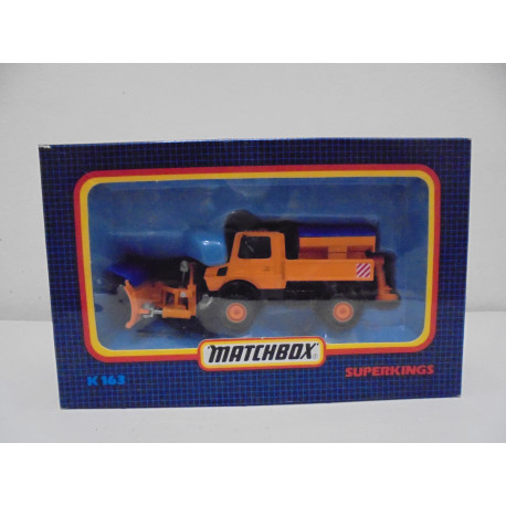 UNIMOG U120/425 QUITANIEVES/SNOW PLOUGH SCHMIDT MATCHBOX SUPERKINGS K163