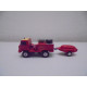 BERLIET CAMIVA 4X4 TRUCK FIRE/POMPIERS/BOMBEROS + TRAILER 1:55 SOLIDO 354 VINTAGE