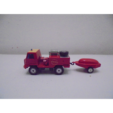 BERLIET CAMIVA 4X4 TRUCK FIRE/POMPIERS/BOMBEROS + TRAILER 1:55 SOLIDO 354 VINTAGE