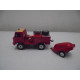 BERLIET CAMIVA 4X4 TRUCK FIRE/POMPIERS/BOMBEROS + TRAILER 1:55 SOLIDO 354 VINTAGE