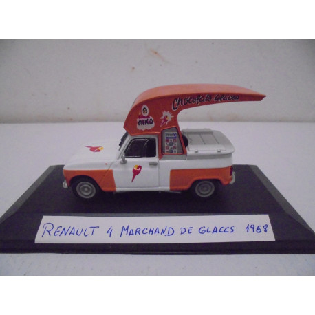 RENAULT 4 MARCHAND GLACES 1:43 HACHETTE CAJA NO ORIGINAL DEFECT/NO RETRO