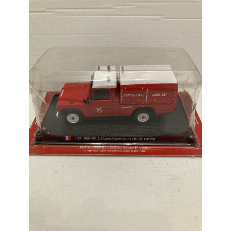 LAND ROVER DEFENDER 110 TDi 1998 2.5 VPI FIRE/POMPIERS/BOMBEROS 1:43 DEFECTUOSO