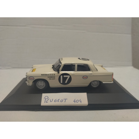 PEUGEOT 404 RALLY EAST AFRICAN SAFARI 1968 NOWICKI 1:43 ALTAYA IXO CAJA NO ORIGINAL