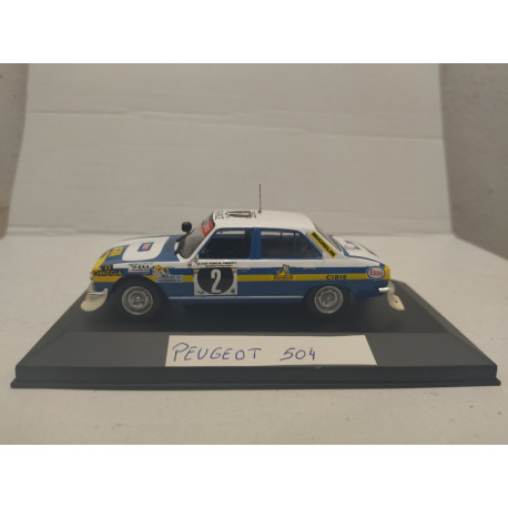 Miniature AltaYa 1/18 Peugeot 504 Safari Rallye 1976 N°59 J.P. Nicolas, état Correct