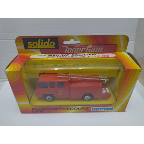 BERLIET 770 KE CAMIVA PARIS POMPIERS/FIRE/BOMBEROS 1:72 SOLIDO 351 VINTAGE