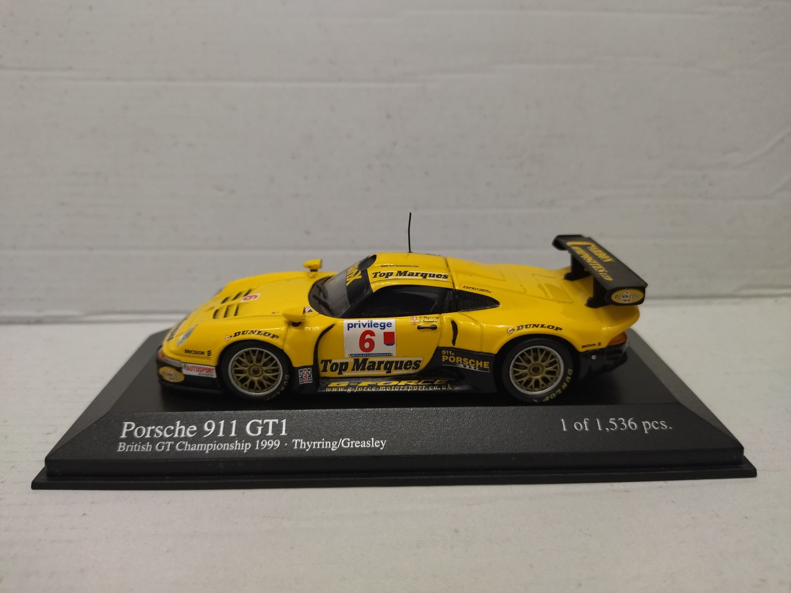 PORSCHE 911 GT1 1991 BRITISH GT CHAMPIONSHIP 1:43 MINICHAMPS - BCN