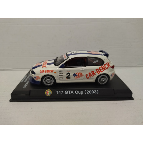 ALFA ROMEO 147 GTA CUP WIN 2003 CIRCUITO PIRGUSA 1:43 HACHETTE