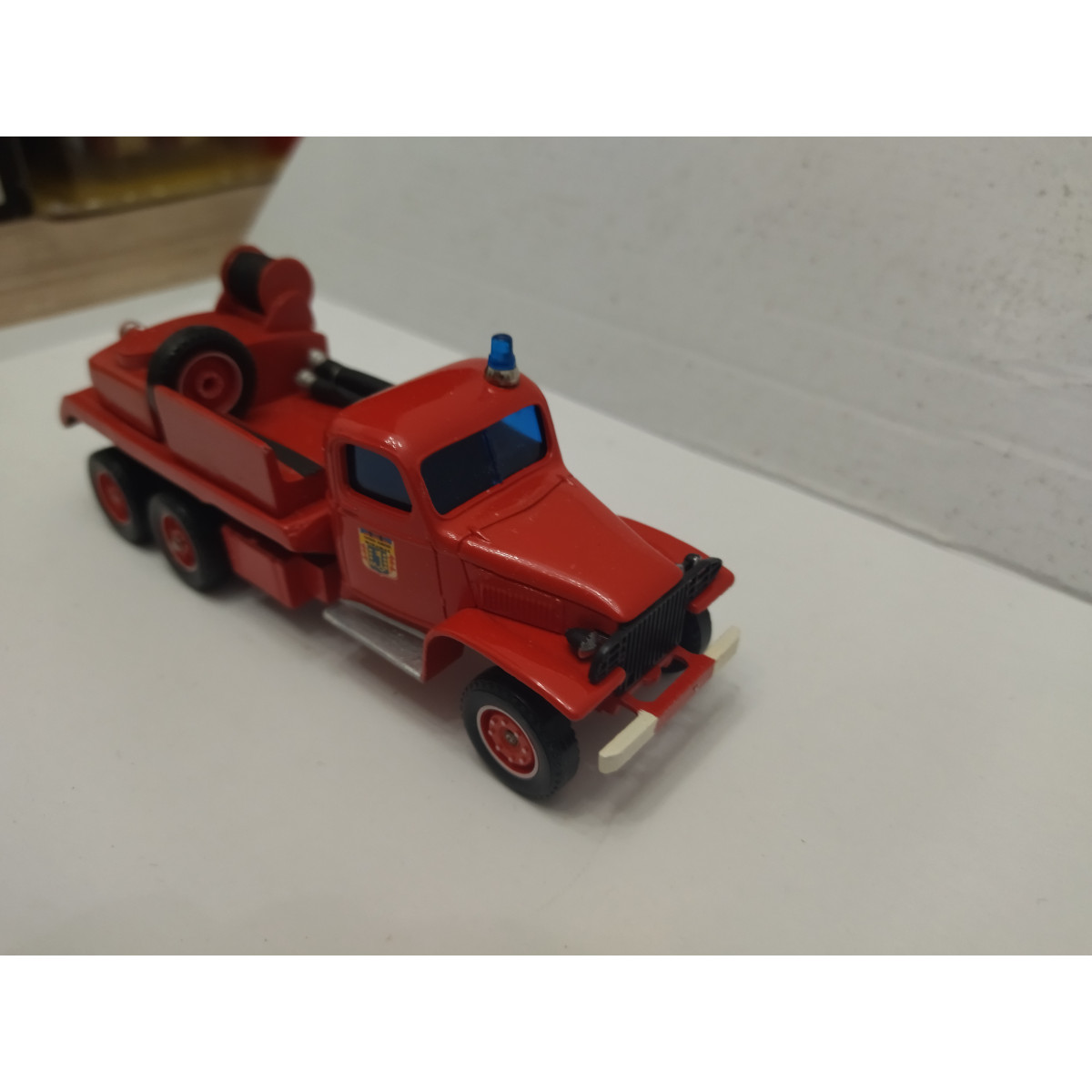 Camion De Pompiers GMC Solido Hachette 1/50 - Occasion - Miniature Métal/plastique Rouge - Collection