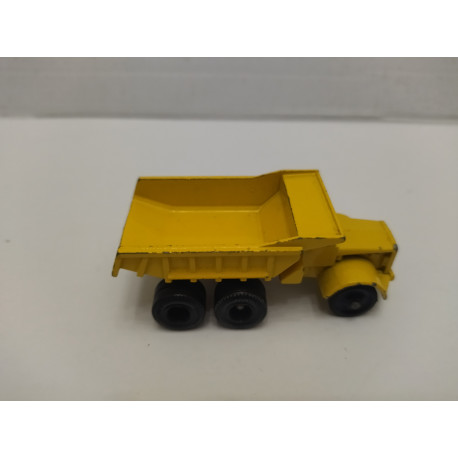 EUCLID DUMP TRUCK YELLOW LESNEY 6 1:66 MATCHBOX