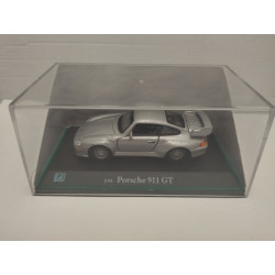 PORSCHE 911 GT2 SILVER 1:43 HONGWELL URNA RAJADA/V FOTO