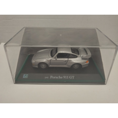 PORSCHE 911 GT SILVER 1:43 HONGWELL URNA RAJADA/V FOTO