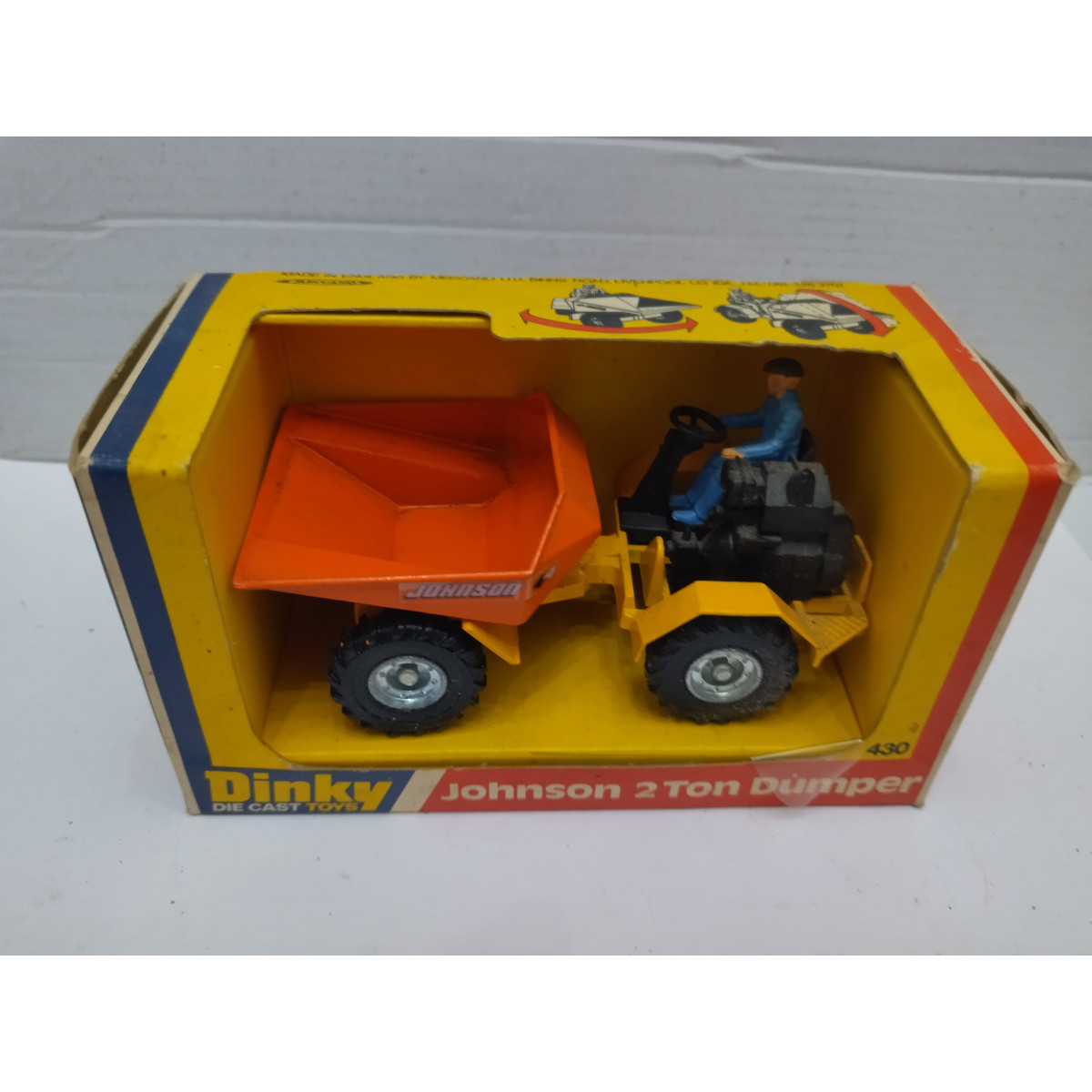 JOHNSON 2 TON DUMPER W/DRIVER DINKY TOYS No430 VINTAGE V FOTOS