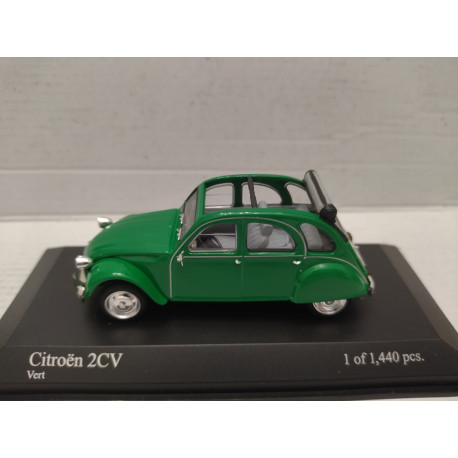 CITROEN 2CV 1978 GREEN 1:43 MINICHAMPS DEFECT/RUEDA ROTA/V FOTO
