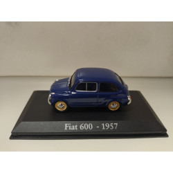 FIAT 600 1957 DARK BLUE 1:43 RBA IXO HARD BOX