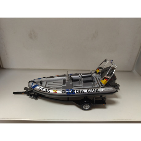REMOLQUE LANCHA GEAS GUARDIA CIVIL 1:43 MONDO MOTOR NO BOX/USED/V FOTO