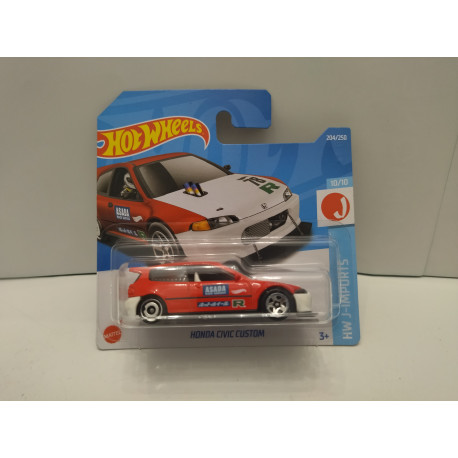 HONDA CIVIC CUSTOM RED ASADA RACE 10/10 J-IMPORTS 1:64 HOT WHEELS