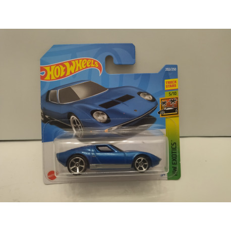 LAMBORGHINI MIURA SV 1971 BLUE 5/10 EXOTICS 1:64 HOT WHEELS