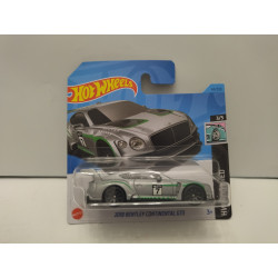 BENTLEY CONTINENTAL GT3 2018 SILVER n7 3/5 MODIFIED 1:64 HOT WHEELS