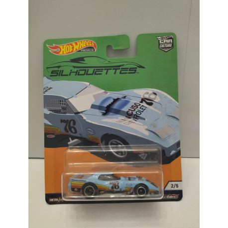 CORVETTE GREENWOOD 1976 2/5 SILHOUETTES 1:64 HOT WHEELS PREMIUM