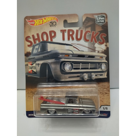 CHEVROLET PICKUP 1962 CUSTOM 1/5 SHOP TRUCKS 1:65 HOT WHEELS PREMIUM