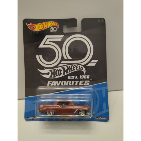 CHEVY 1956 1/10 HW 50 ANNIVERSARY 1:64 HOT WHEELS PREMIUM