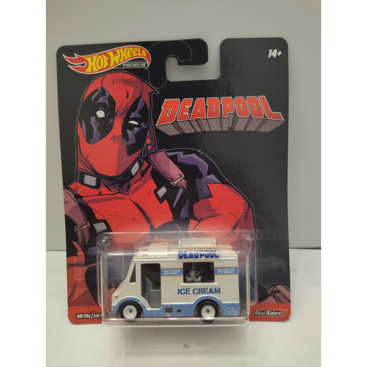 ICE CREAM TRUCK DEADPOOL MARVEL 1 64 HOT WHEELS PREMIUM BCN STOCK CARS