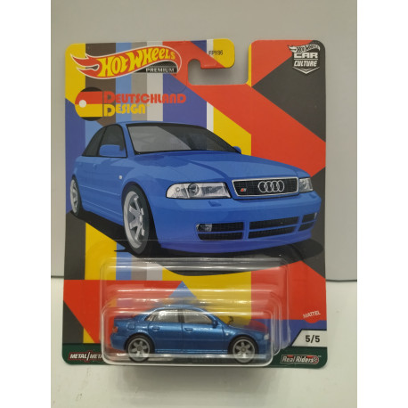 AUDI S4 QUATTRO 5/5 DEUTSCHLAND DESIGN 1:64 HOT WHEELS PREMIUM