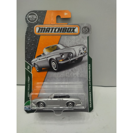 VOLKSWAGEN TYPE 34 KARMANN GHIA 15/35 ROAD TRIP 1:64 MATCHBOX USA CARD