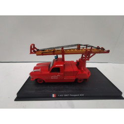 PEUGEOT 403 PICKUP FRANCE FIRE/BOMBEROS/POMPIERS 1:43 DelPRADO URNA NO ORIGINAL