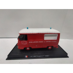 PEUGEOT J7 1980 VSAB FRANCE FIRE/BOMBEROS/POMPIERS 1:43 DelPRADO URNA NO ORIGINAL