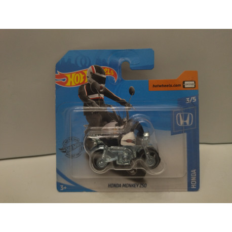 HONDA MONKEY Z50 WHITE MOTO/BIKE 3/5 HONDA 1:64 HOT WHEELS