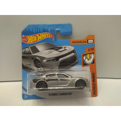 DODGE CHARGER SRT 2015 SILVER 3/10 MUSCLEMANIA 1:64 HOT WHEELS