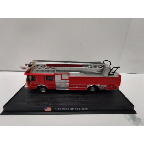 E-ONE HP 75 2005 USA FIRE/POMPIERS/BOMBEROS 1:87 H0 DelPRADO URNA NO ORIGINAL