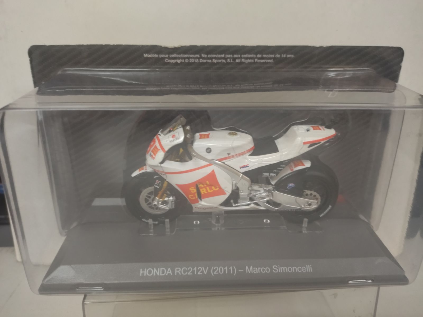 HONDA RC 212V 2011 MARCO SIMONCELLI MOTO GP 1:18 ALTAYA IXO - BCN