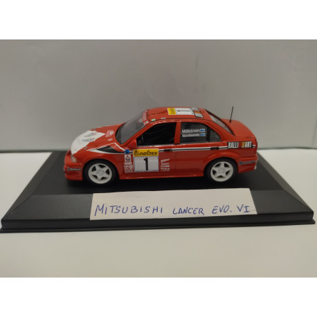 MITSUBISHI LANCER EVO VI RALLY MONTE CARLO 1999 MAKINEN 1:43 CAJA NO ORIGINAL