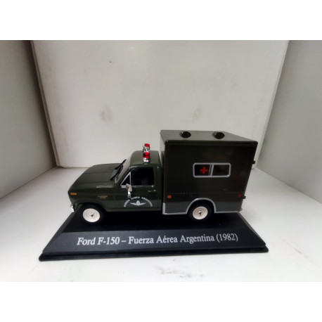 FORD F-150 AMBULANCIA FUERZA AEREA ARGENTINA SERVICIOS 1:43 SALVAT IXO